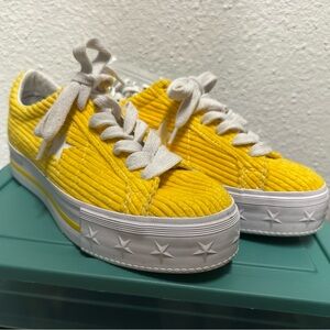 Converse Yellow Corduroy Sneakers